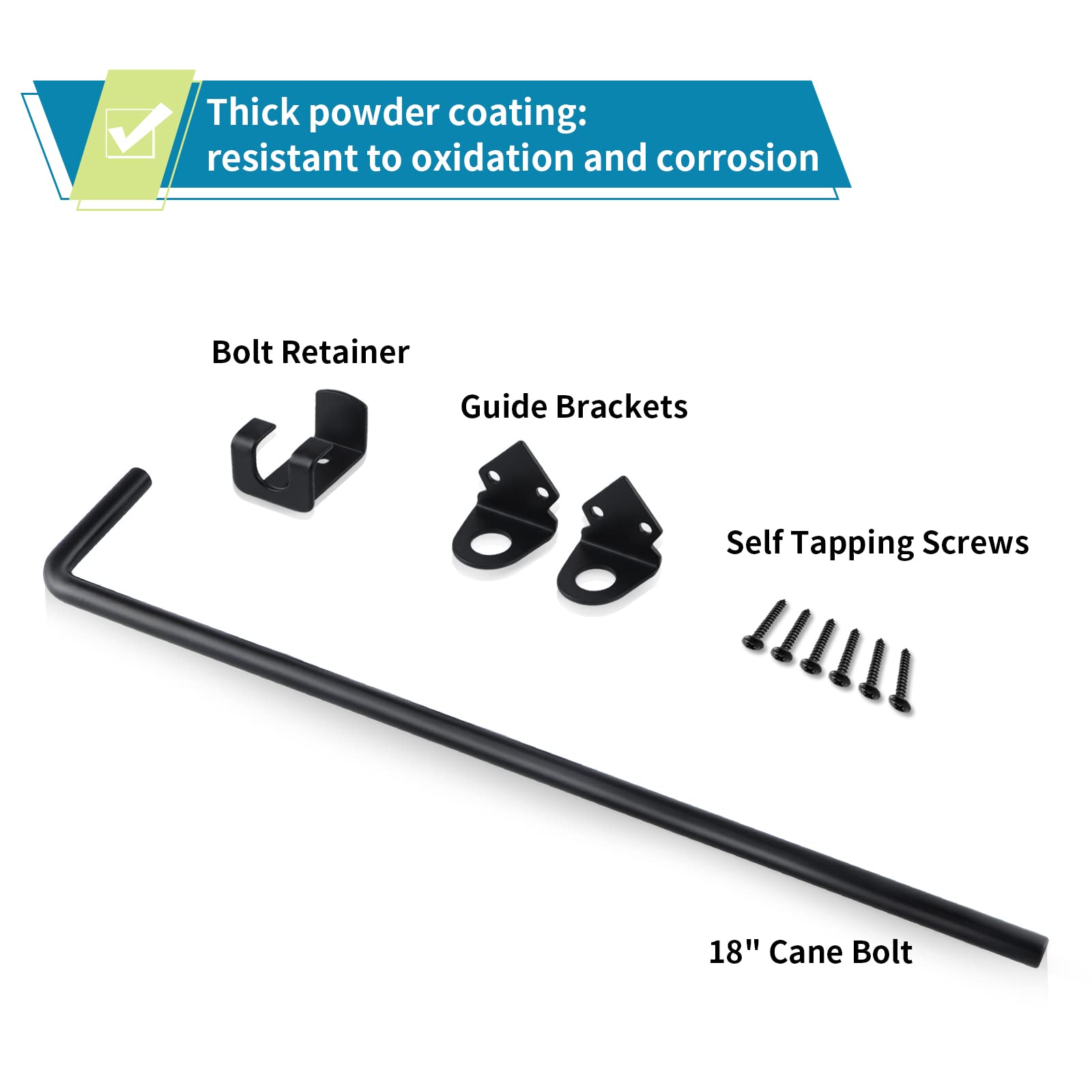 Skelang gate drop rod steel 18-inch for sturdy outdoor use
