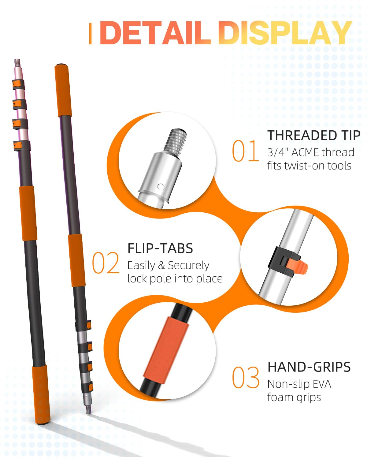 SKGPOLE aluminum construction highlights durable, low-sway performance
