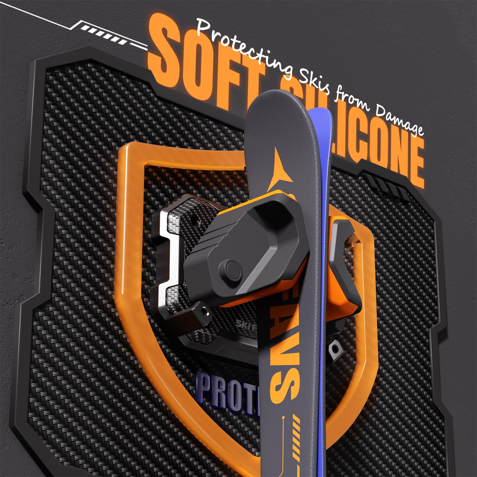 Skifavs swivel arms enable quick in and out of skis