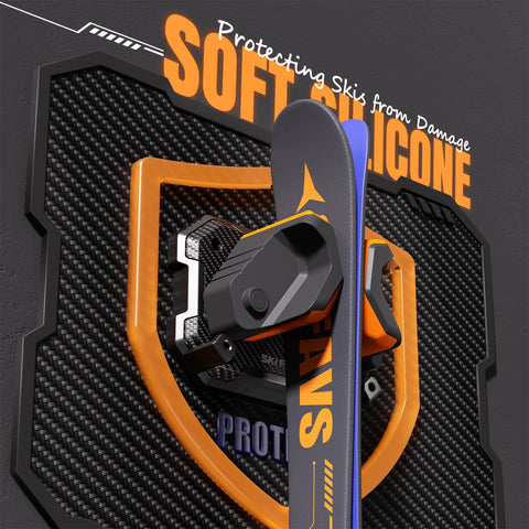 Skifavs swivel arms enable quick in and out of skis