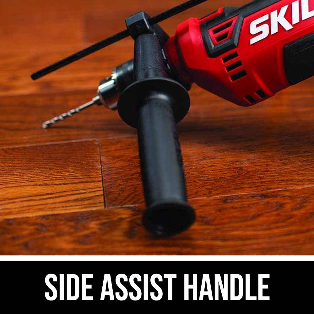Skil 1/2-in keyed chuck enabling larger bits for tough tasks.
