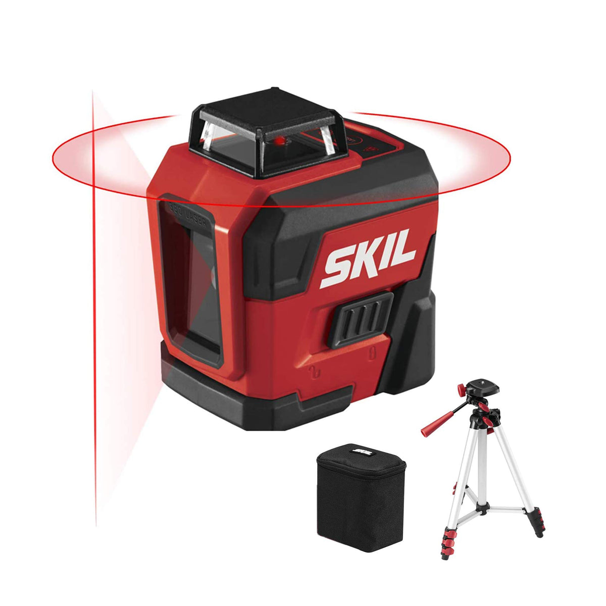 SKIL LL932201 360-degree cross-line laser projects room-wide alignment for precise hanging and layout.