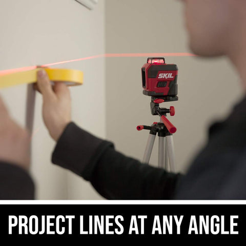 SKIL LL932201 compact adjustable tripod provides stable positioning for accuracy.
