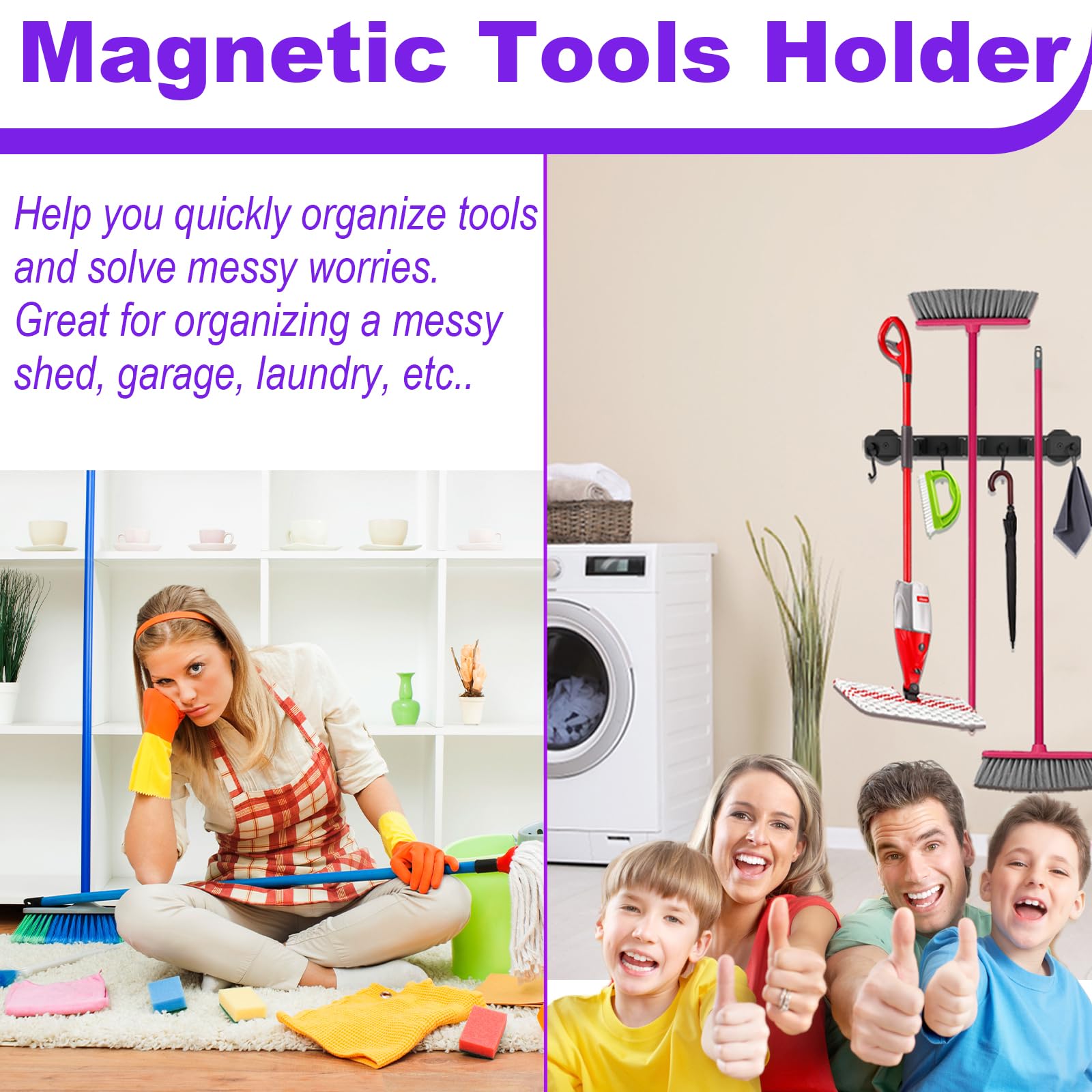 SKNOOY heavy-duty magnetic base gripping metal surfaces for kitchen or garage