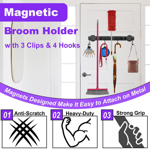 SKNOOY magnetic tool rack installs without drilling or gluing