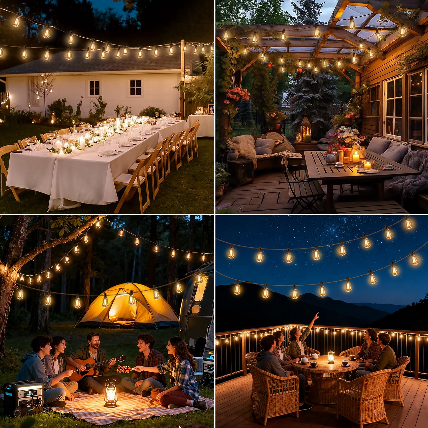 Skoiuc wedding-decor setup shows easy, radiant ambiance for outdoor celebrations.