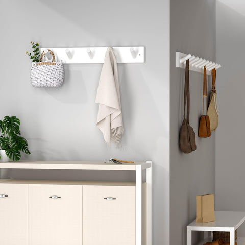 SKOLOO entryway wall-mounted coat rack keeps coats neatly within reach.