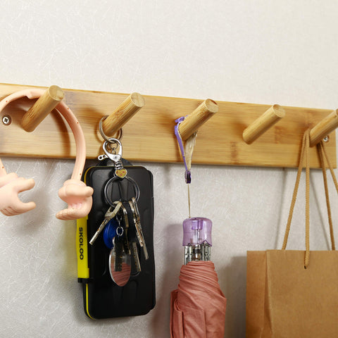 Moisture-resistant satin finish on bamboo coat rack for long-lasting use