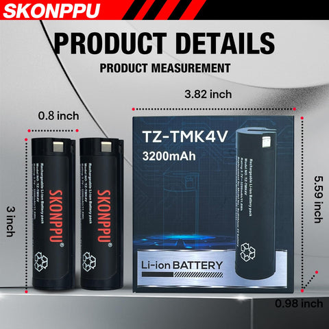 SKONPPU 4V battery for Milwaukee flashlight 2128-21 supports reliable power on site