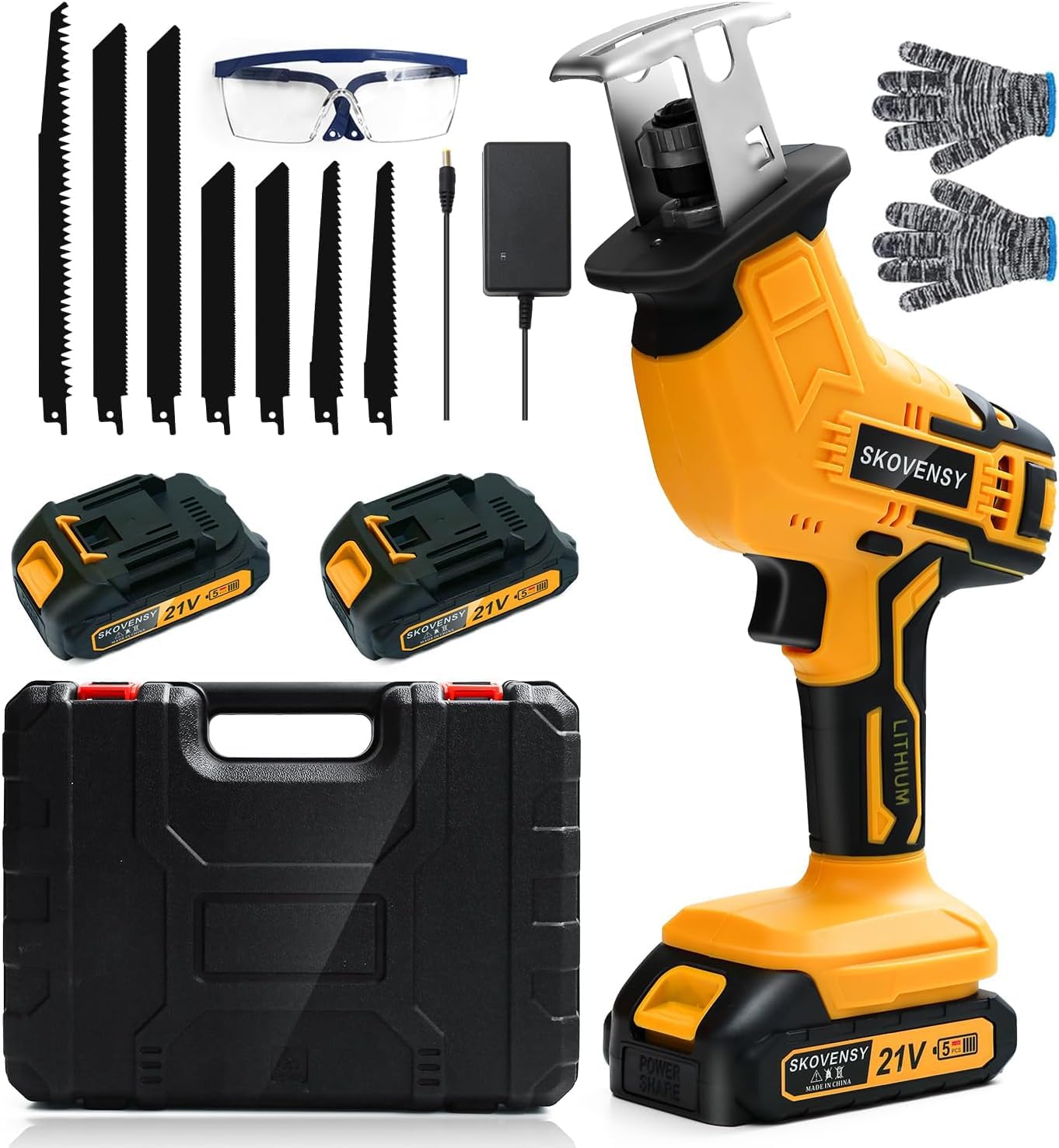 SKOVENSY cordless saw body with ergonomic design for precise one-handed cutting.