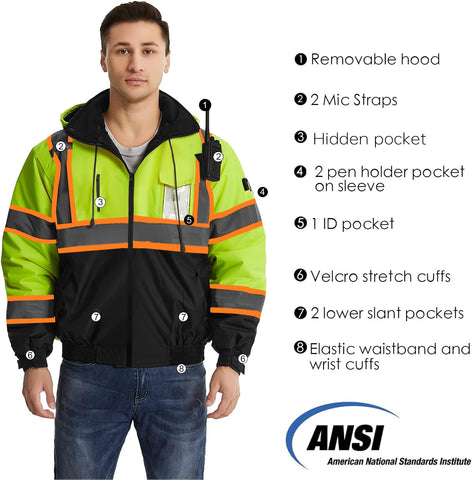 SKSAFETY jacket pocket detail highlighting multiple storage options for tools