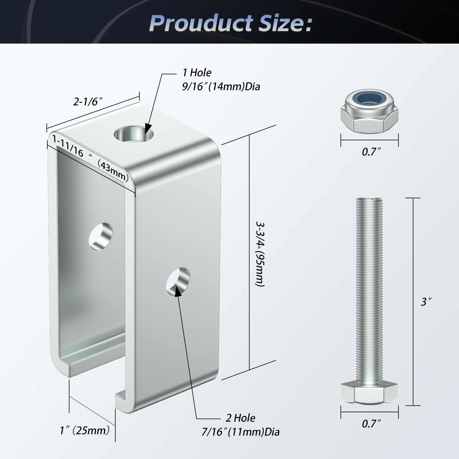 Stainless steel SKTREX intermediate support hanger offers corrosion resistance for durability.