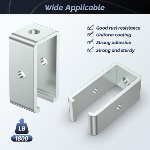 Detail of top and side holes for accurate alignment during installation.