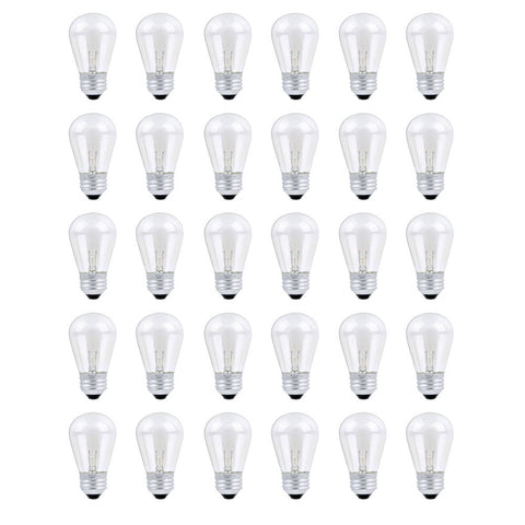 Skullis S14 orange bulbs 30-pack for patio lighting and ambiance.