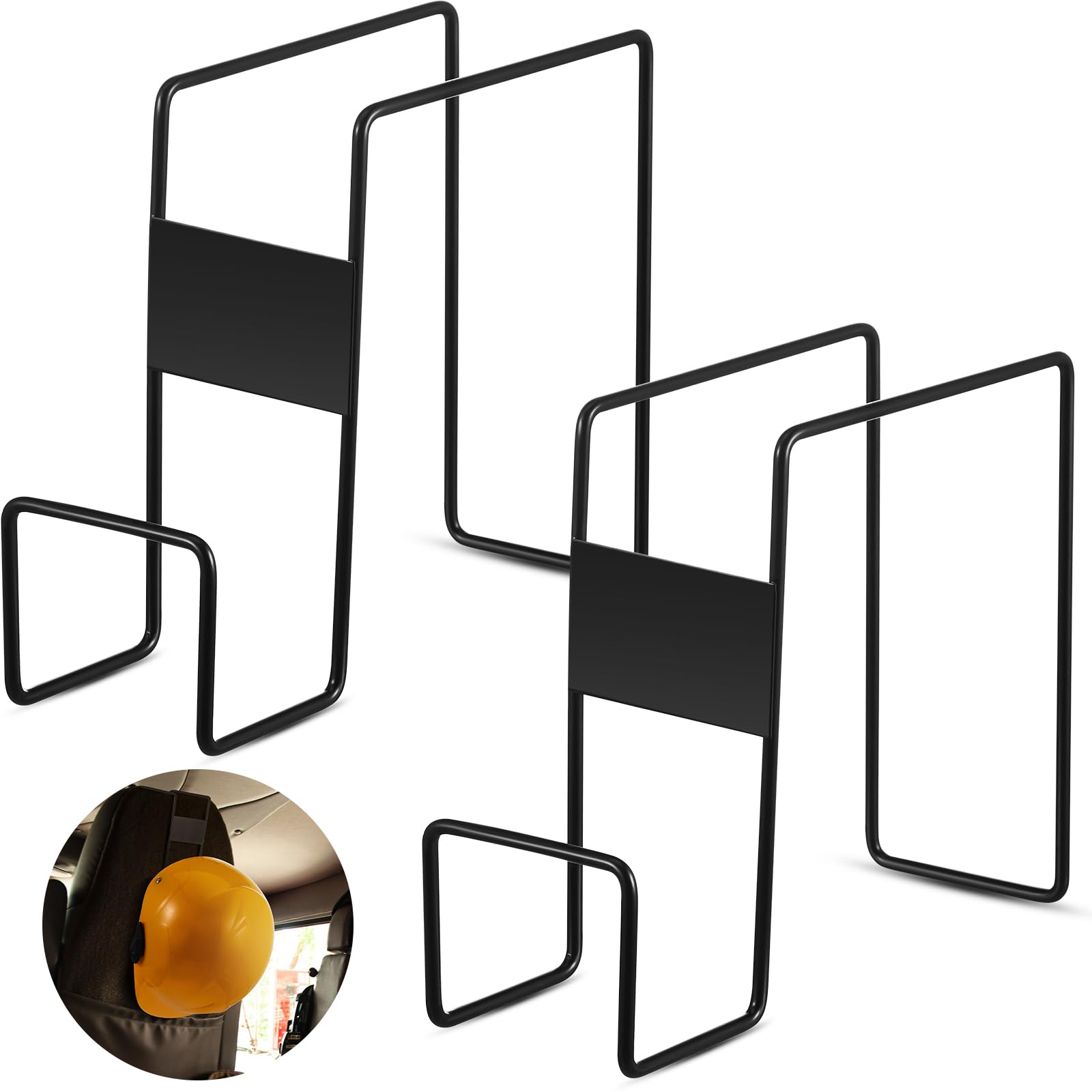 Skybooly two-piece hat rack over seat for quick access in vehicles