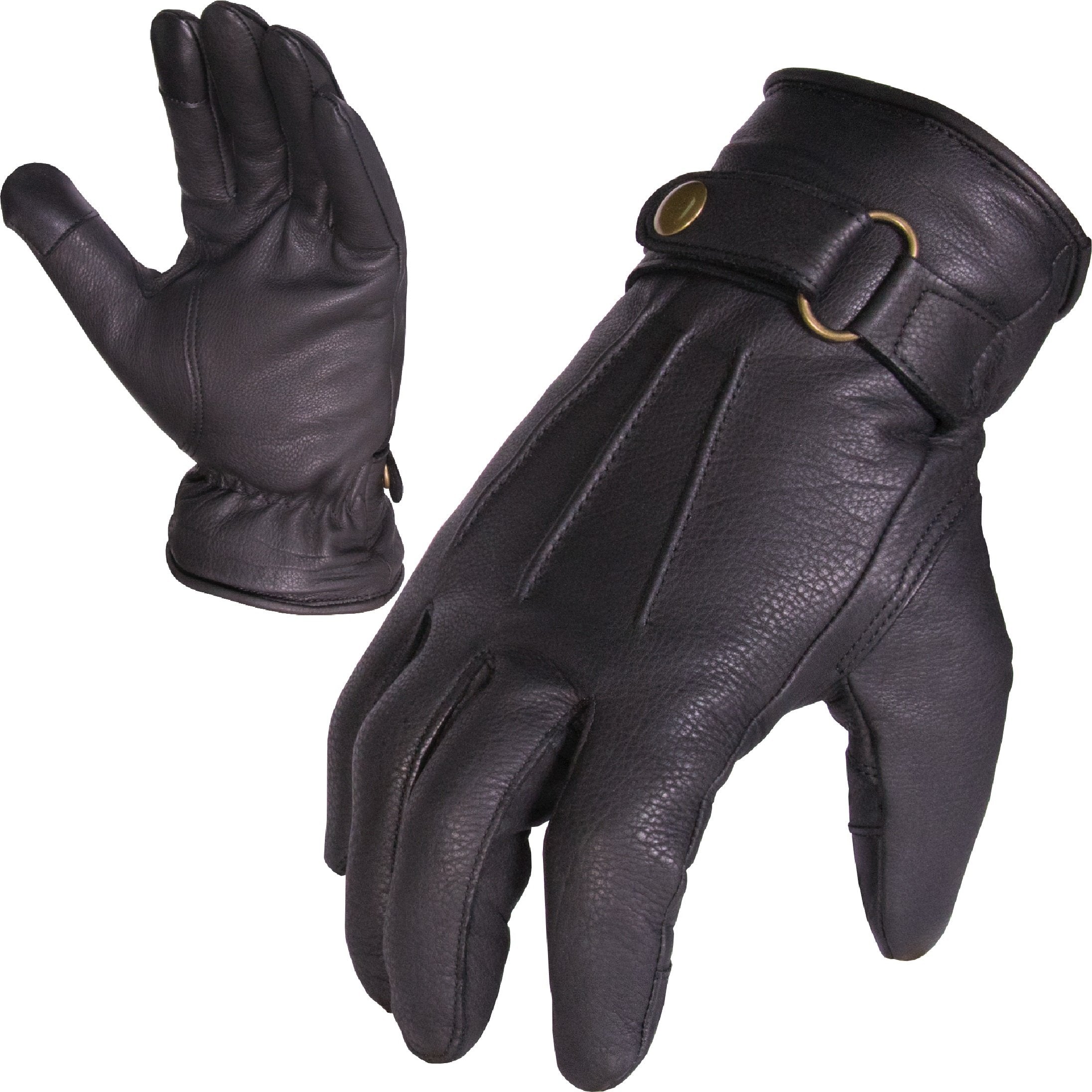 SKYDEER gloves with adjustable pull strap for secure, wind-resistant fit.