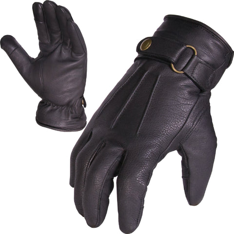 SKYDEER gloves with adjustable pull strap for secure, wind-resistant fit.