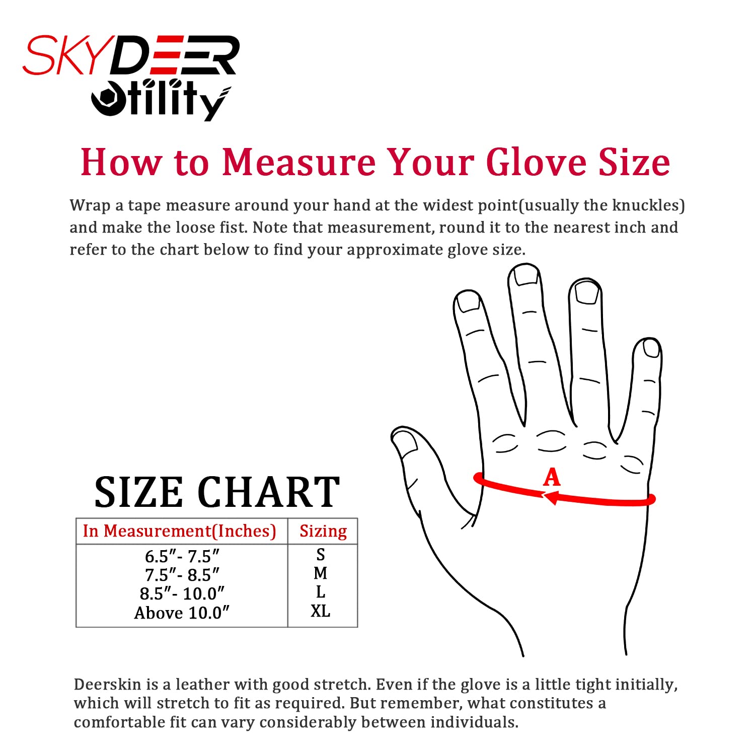 SKYDEER double-elastic wrist design for a secure fit during activity