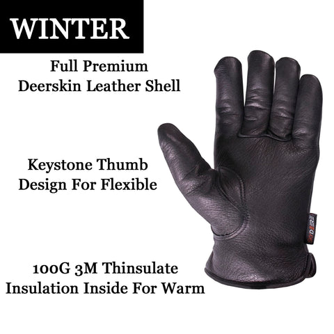SKYDEER double shirred wrist seals out cold wind and debris for a snug fit