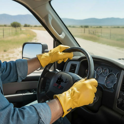 SKYDEER leather is water-resistant to keep hands dry in light rain.