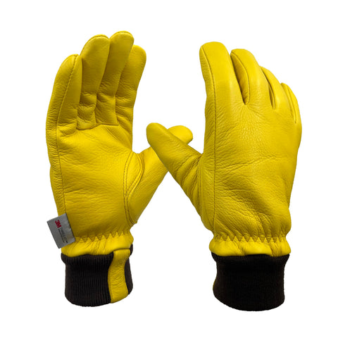 Skydeer premium full deerskin gloves close-up texture showing softness and flexibility.
