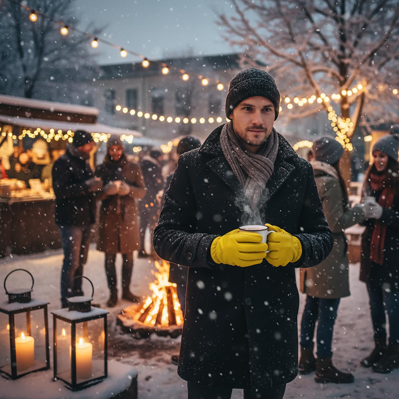 Slip-resistant grip helps manage snow shoveling and walking in cold.