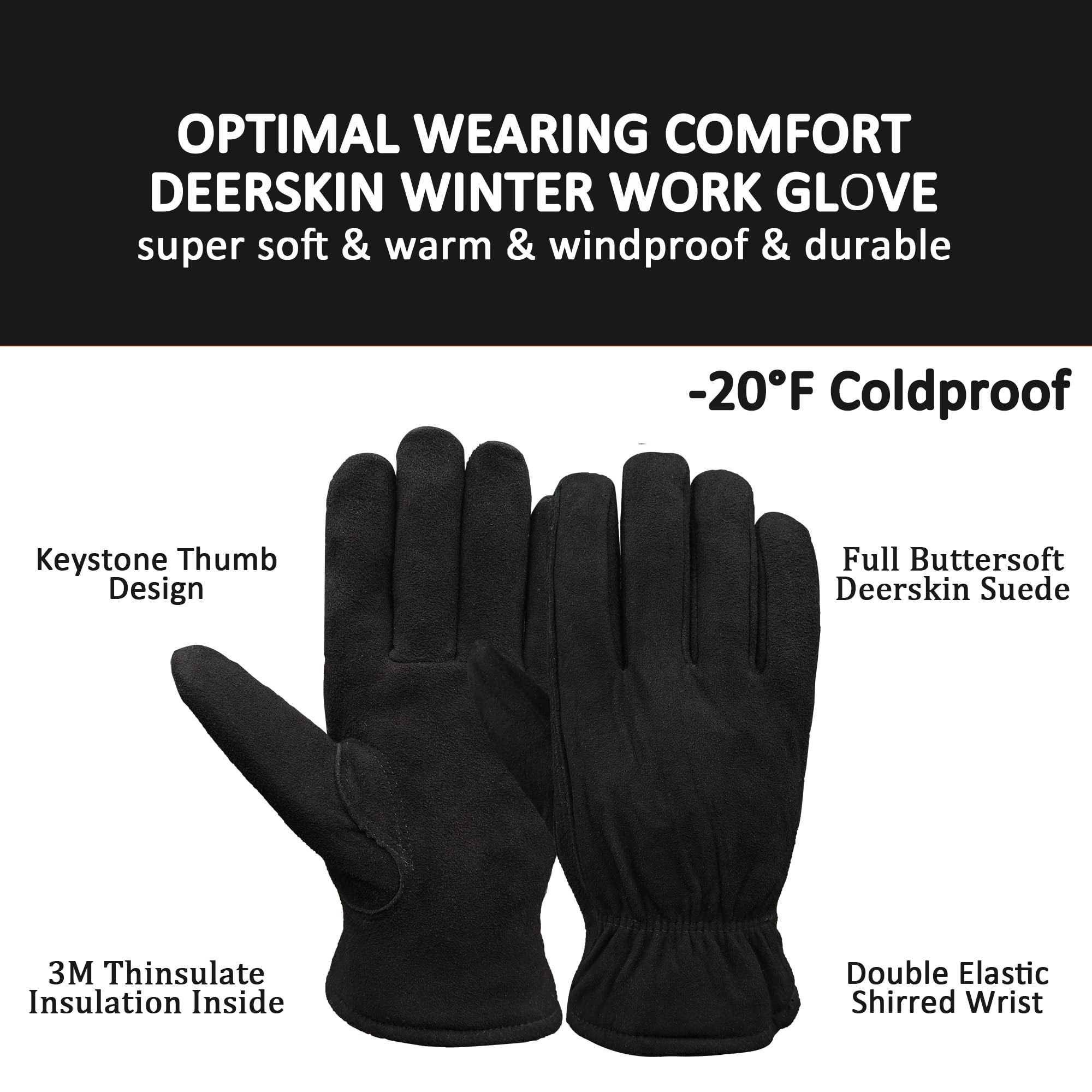 SKYDEER windproof design with 3M Thinsulate adds warmth in cold winds
