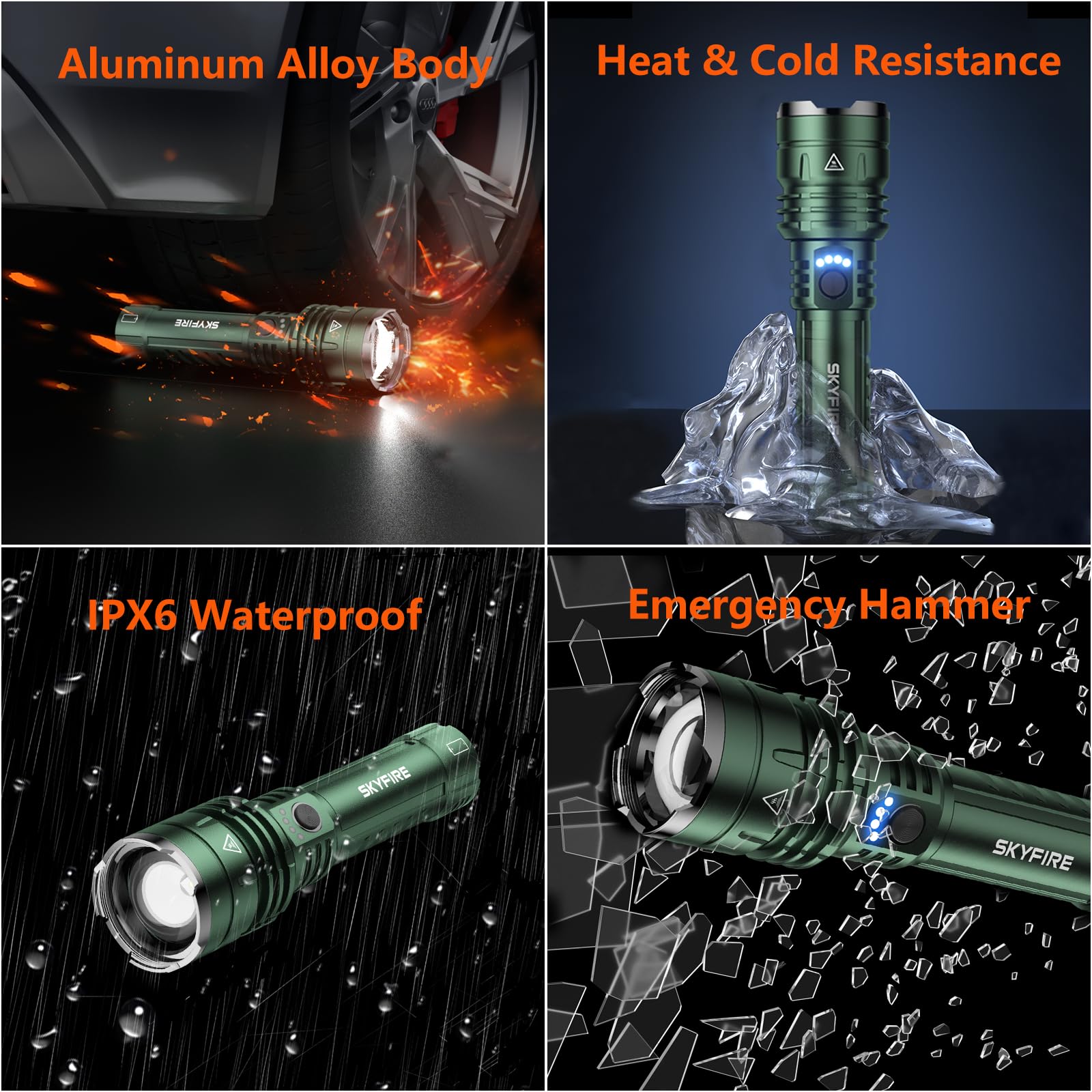 SKYFIRE 1376 provides 24-hour runtime for extended outdoor use.