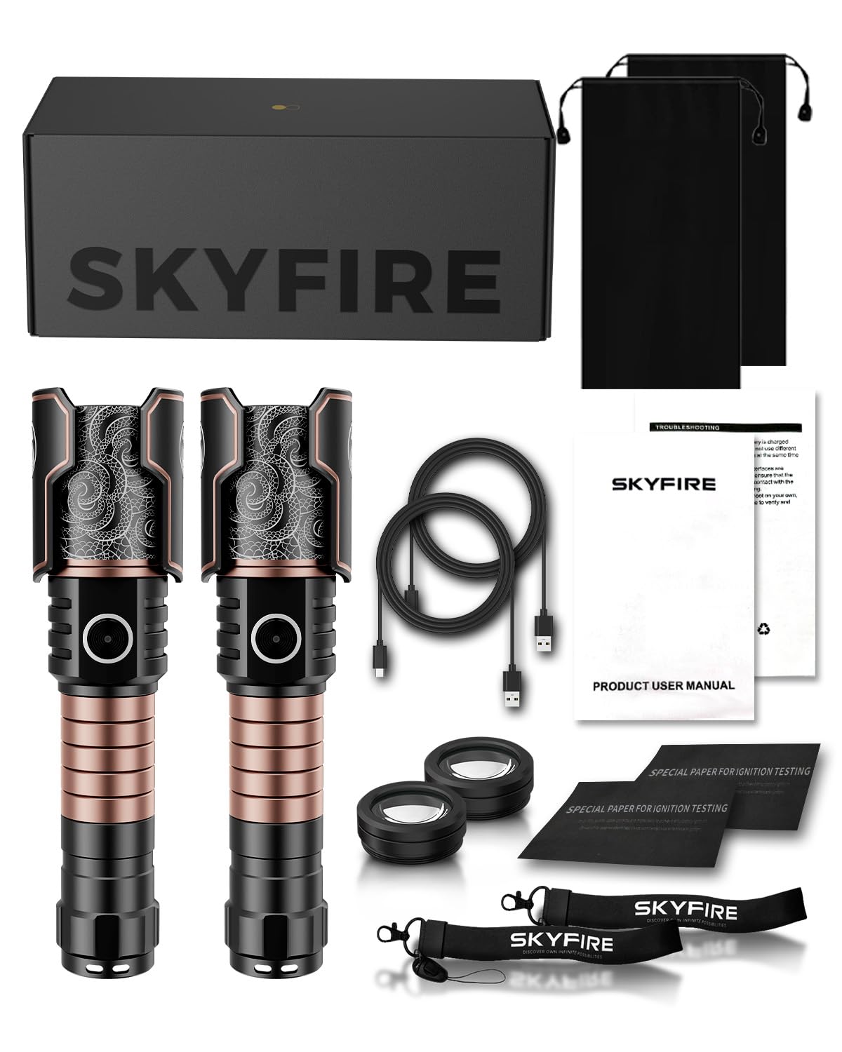 SKYFIRE two-year warranty and responsive support included with purchase.