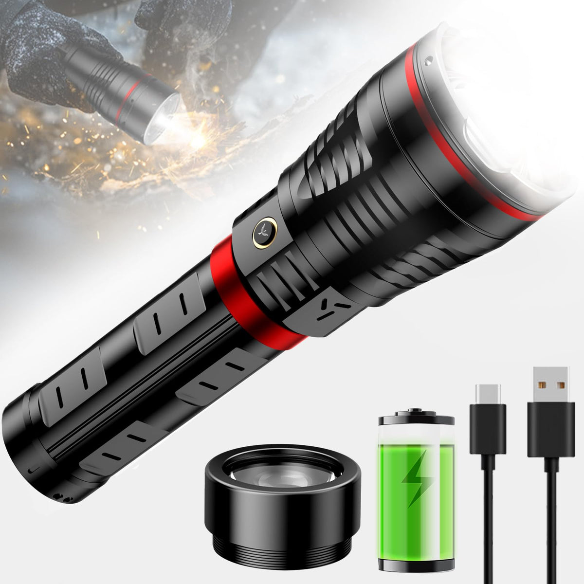 SKYFIRE ignition lens highlights fire-starting capability for outdoor emergencies
