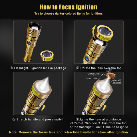 SkyFIRE flashlight zoomable beam from spotlight to floodlight for versatile use