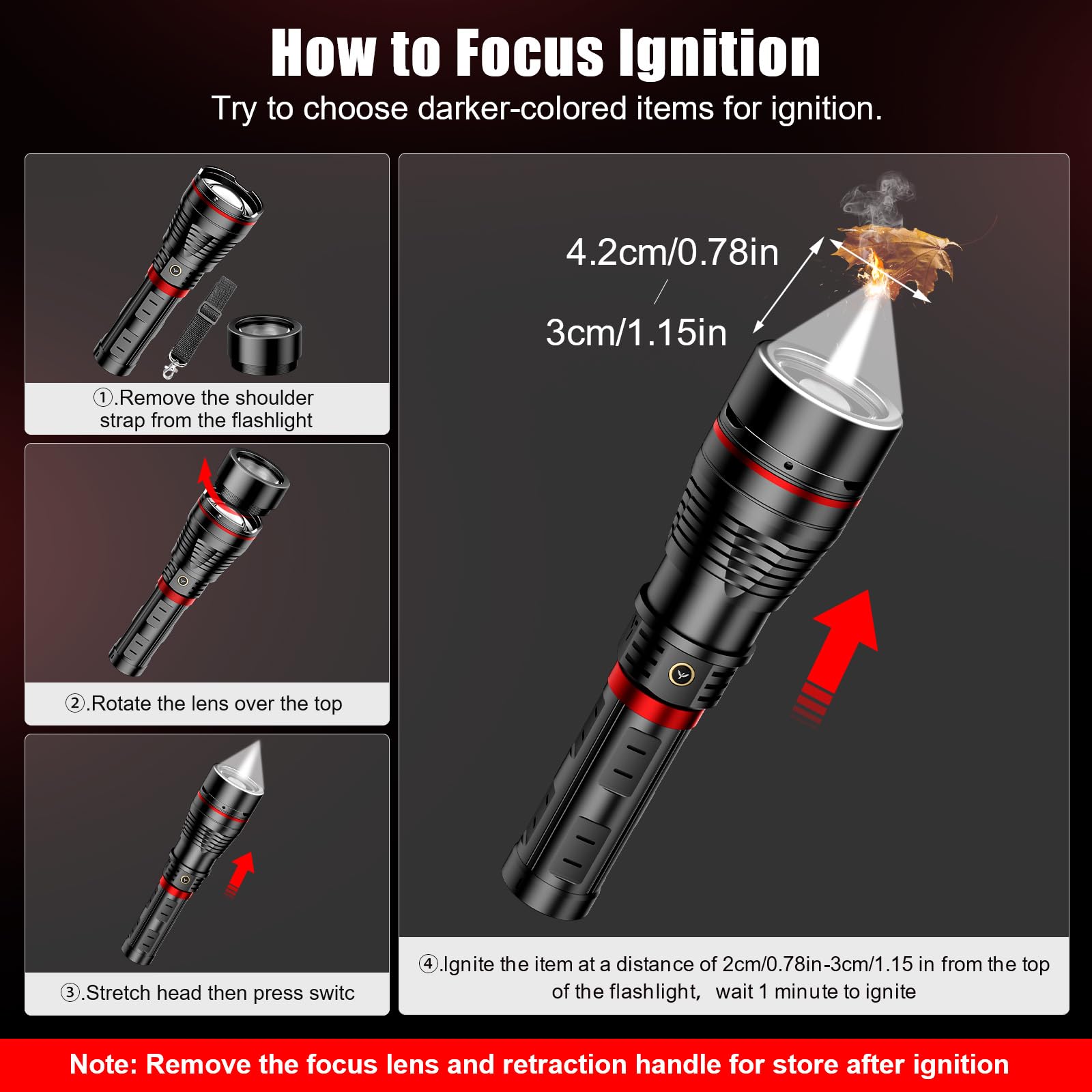 SKYFIRE range up to 5808 feet for long-distance visibility in dark conditions