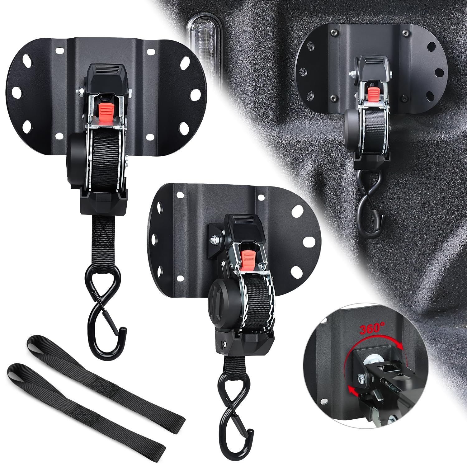 SkyJDM retractable straps install easily on Ford F-150 BoxLink for secure cargo