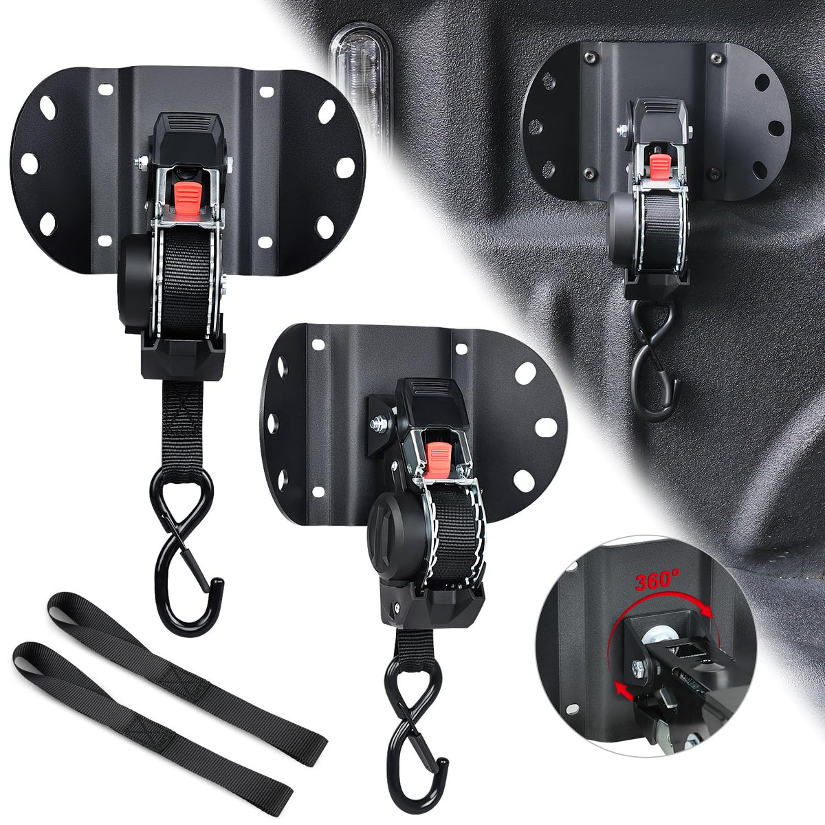 SkyJDM retractable straps install easily on Ford F-150 BoxLink for secure cargo
