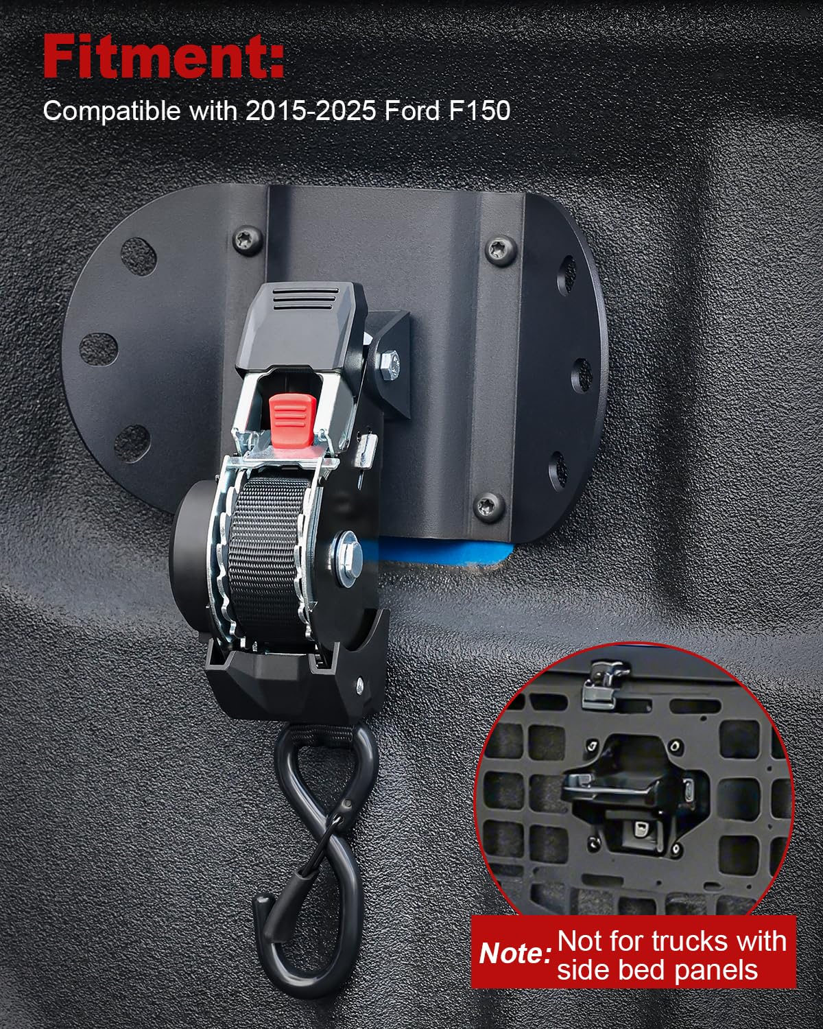 Robust locking mechanism prevents inadvertent release on rough roads