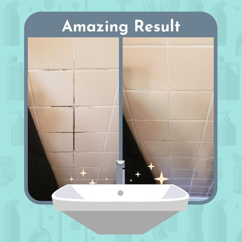 SKYLAR LIFE bathroom shower tiles show cleaner results with more even grout color