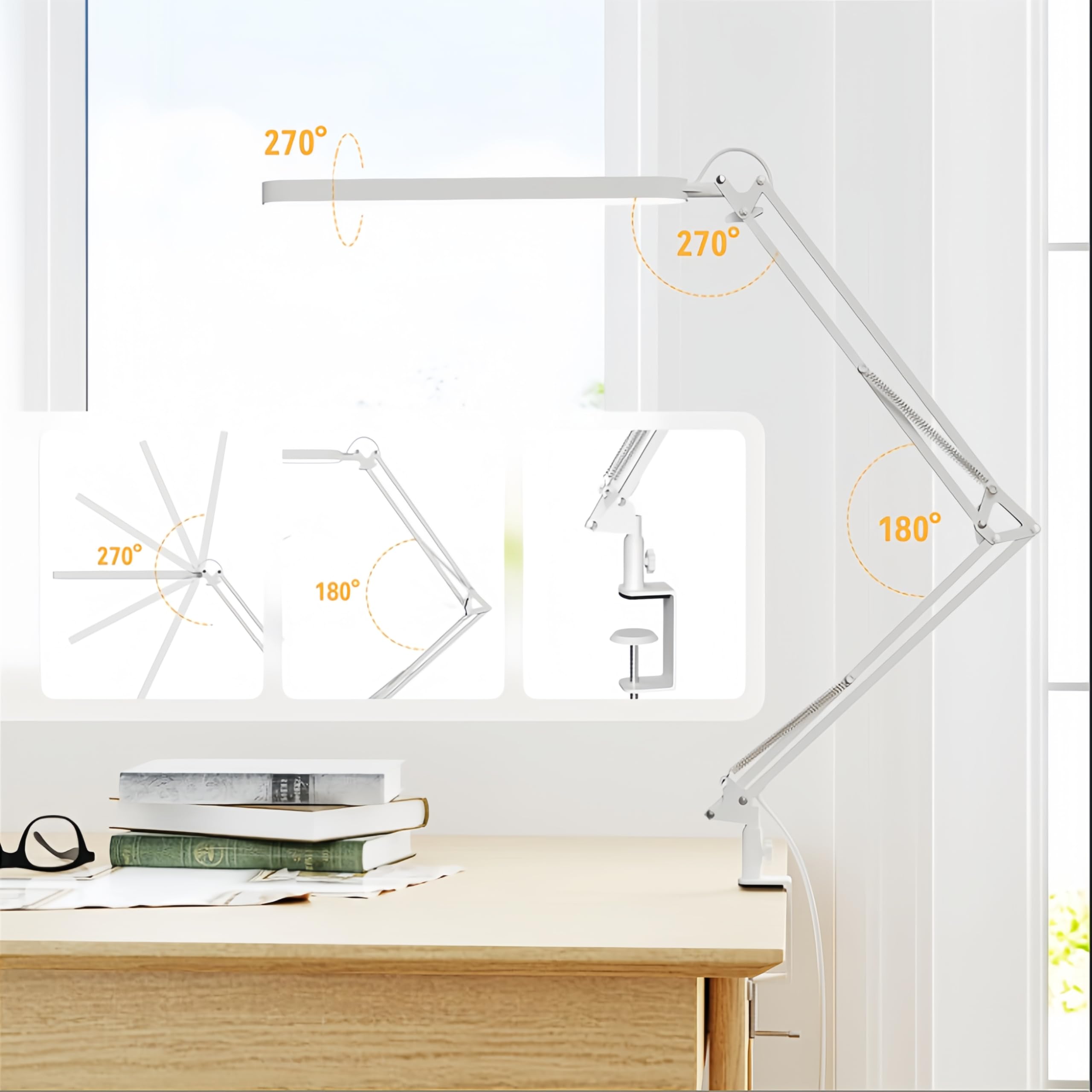 1300 lumens provide bright desk illumination for focused tasks.