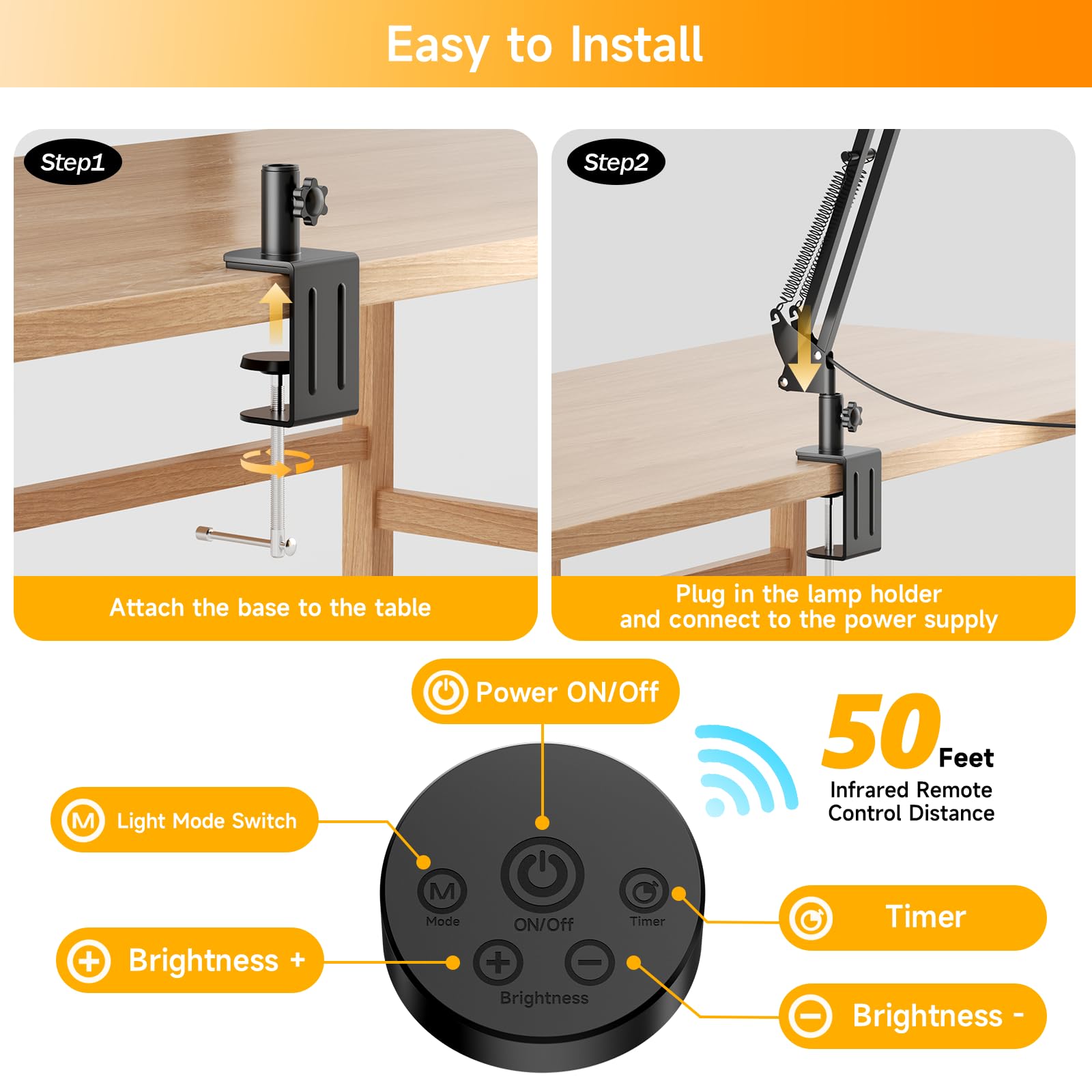 SKYLEO dual-head design provides precise, adjustable workspace lighting