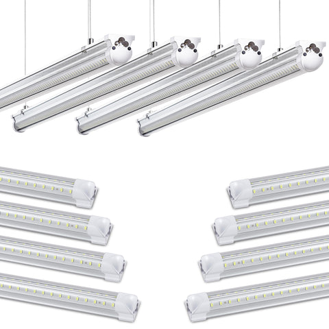 Skymoatled 8Pack 4ft LED Shop Light for bright, energy-efficient garage lighting.