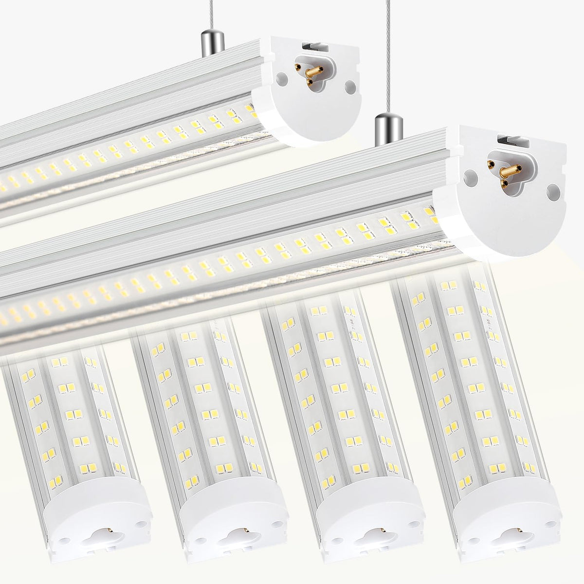 Skymoatled T12 LED shop light bright panel illuminates workspaces with daylight clarity for precise tasks.