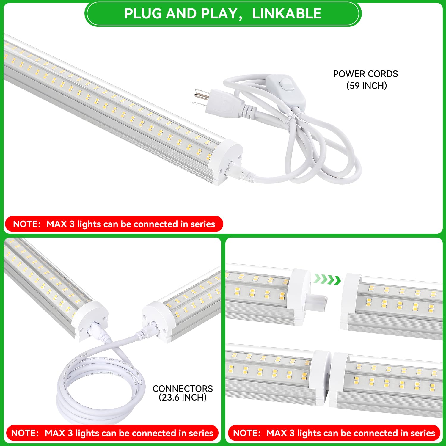 Skymoatled T12 LED shop light surface mount provides flush, low-profile lighting.