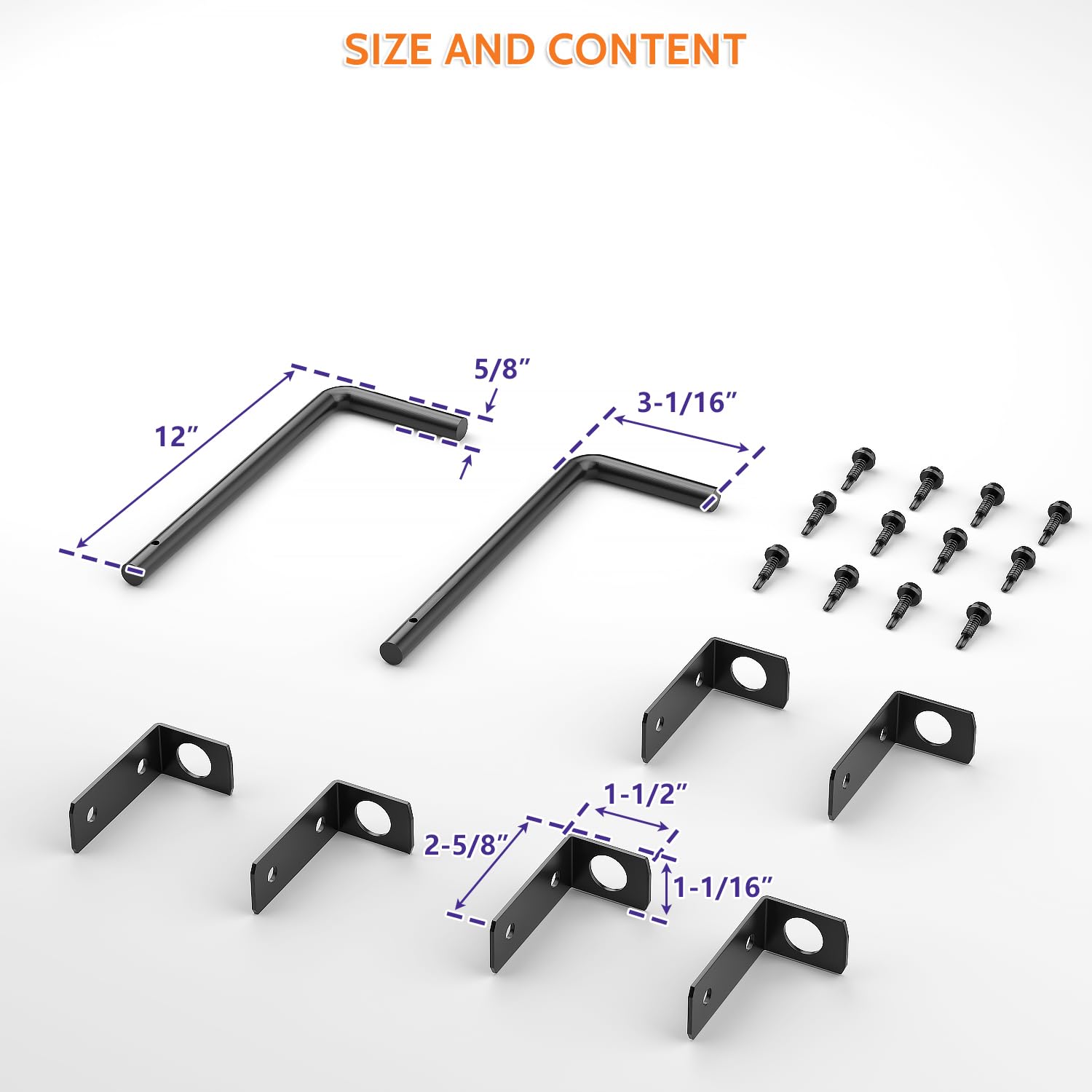 SKYSEN gate drop rod with weather-resistant finish and included hardware.