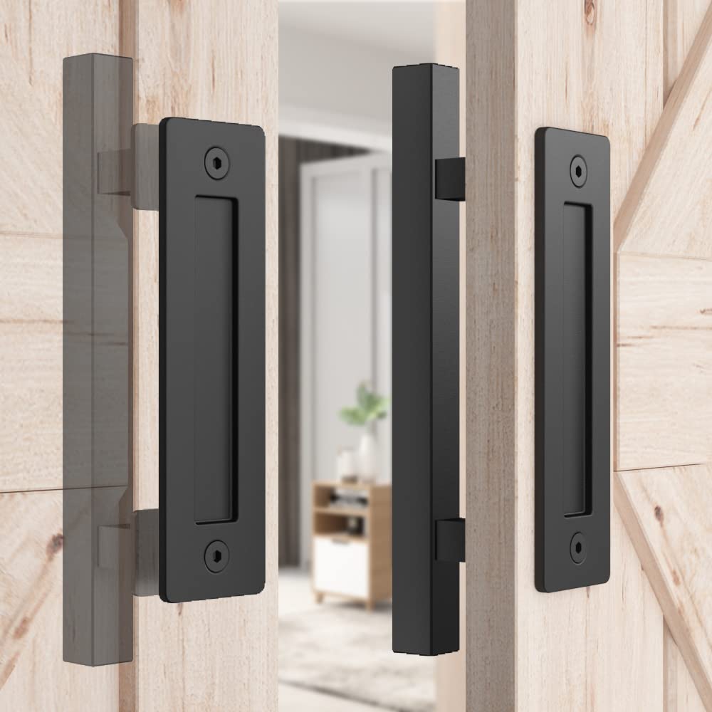 SKYSEN handle installed on a door sample demonstrates easy fit.
