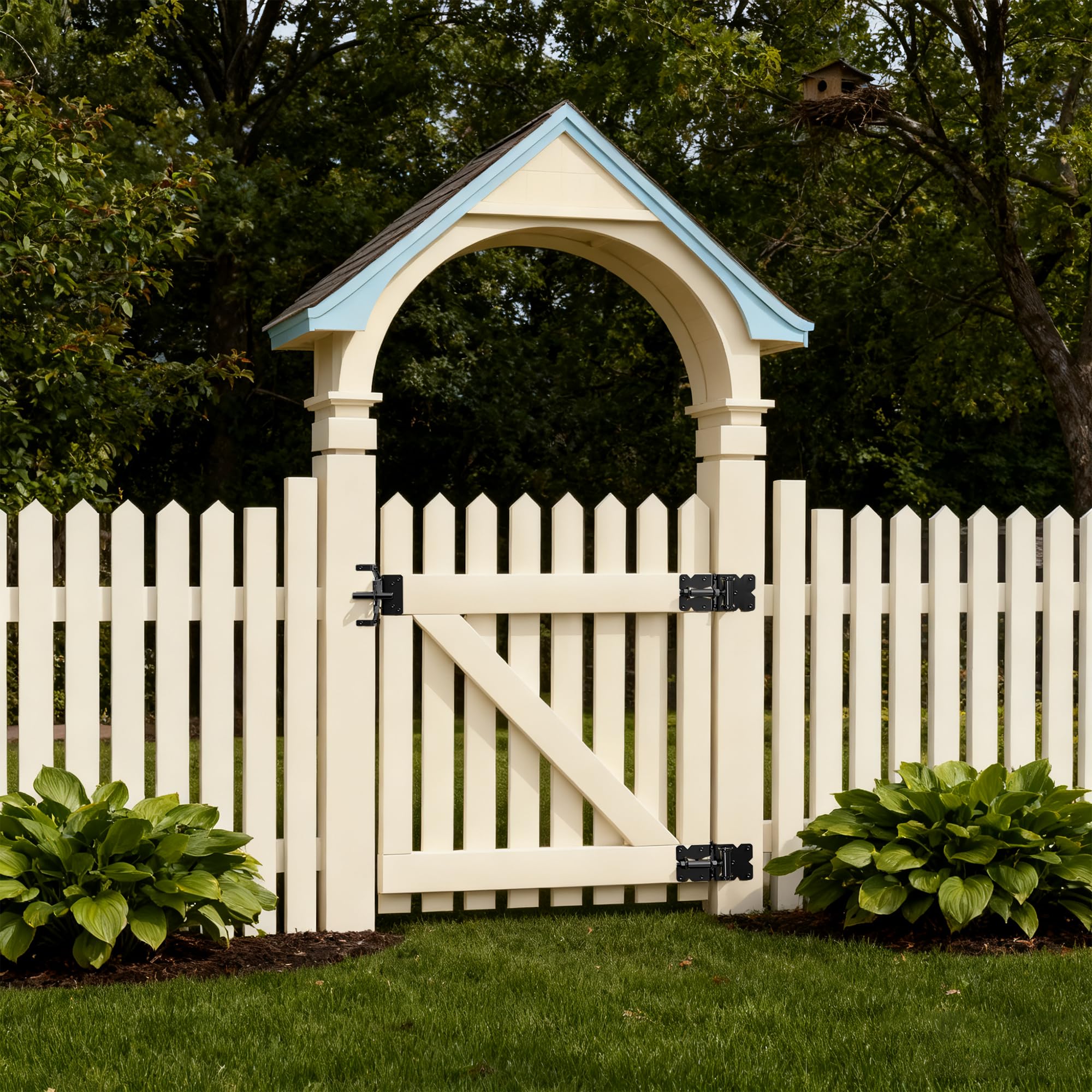 SKYSEN hinge package with two hinges for quick setup.