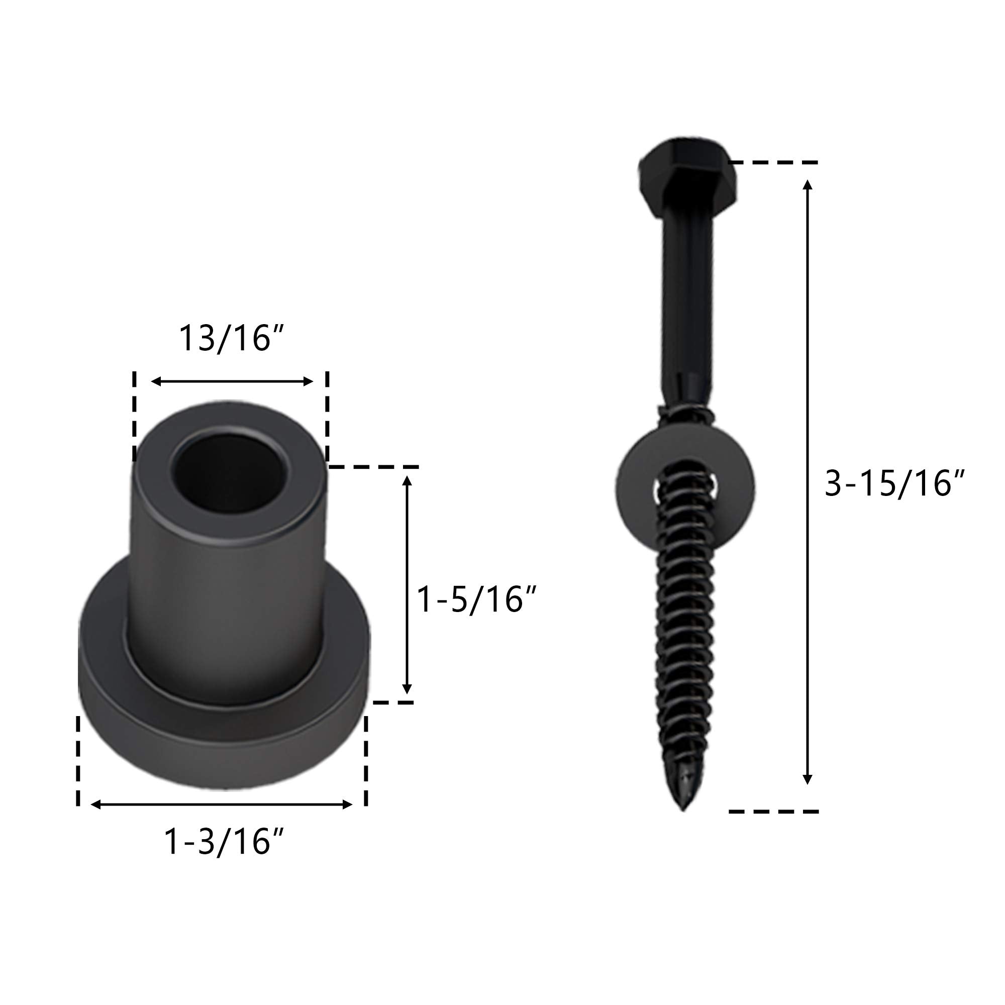 SKYSEN spacer-34 wall spacer with screws demonstrates quick, secure mounting for smooth operation.