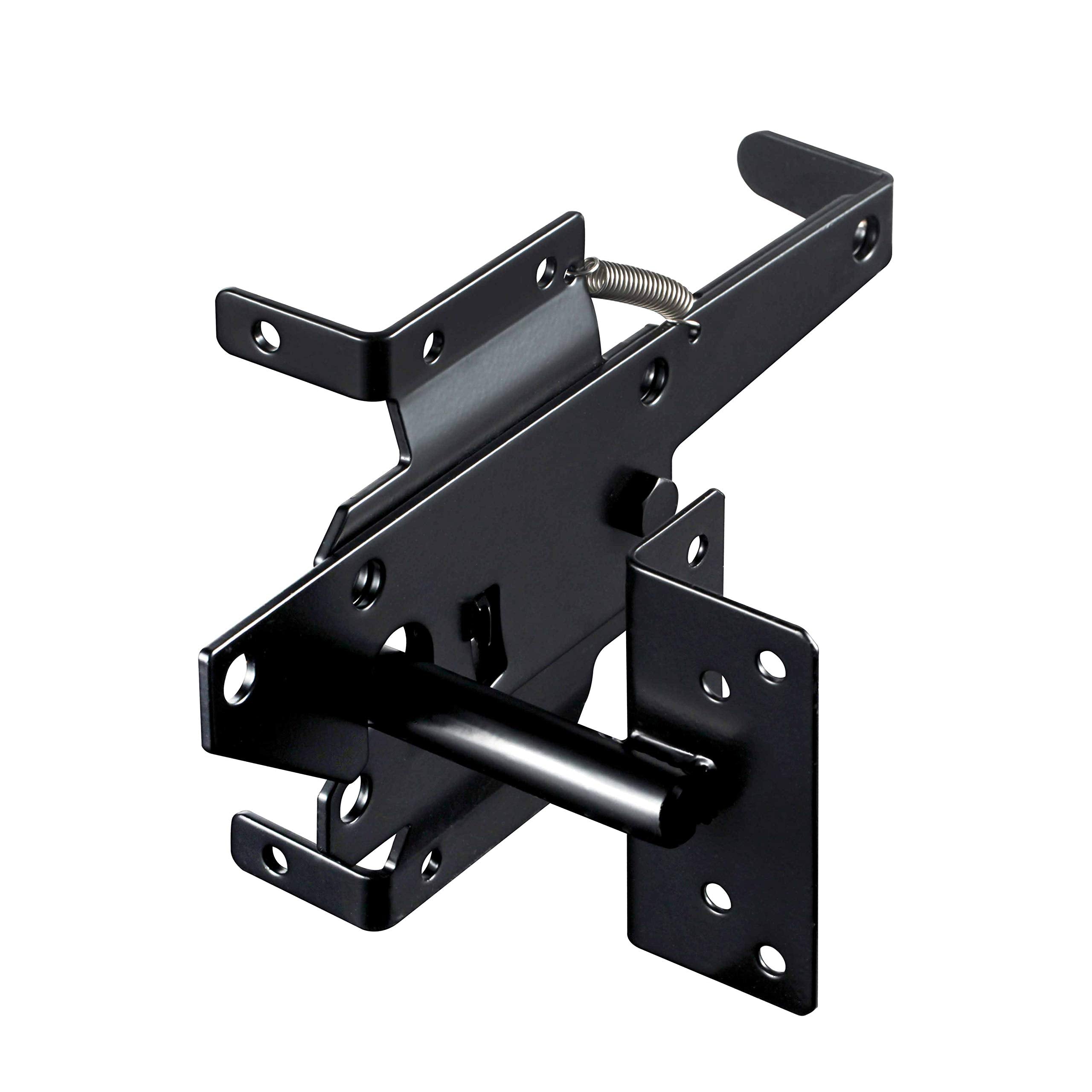 SKYSEN gate latch post-mount for wood or vinyl fences, stainless steel in black finish