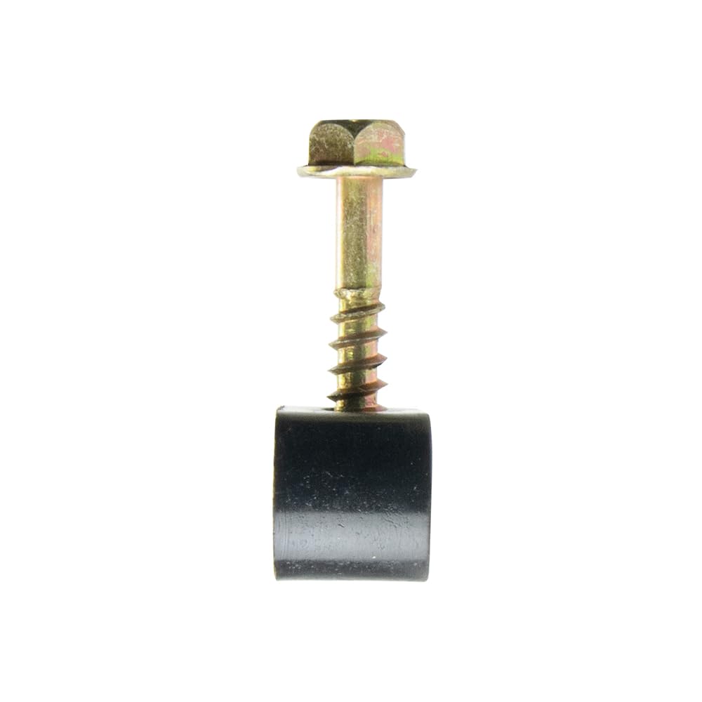 Close-up of built-in screw securing Dual RG-6 cabling