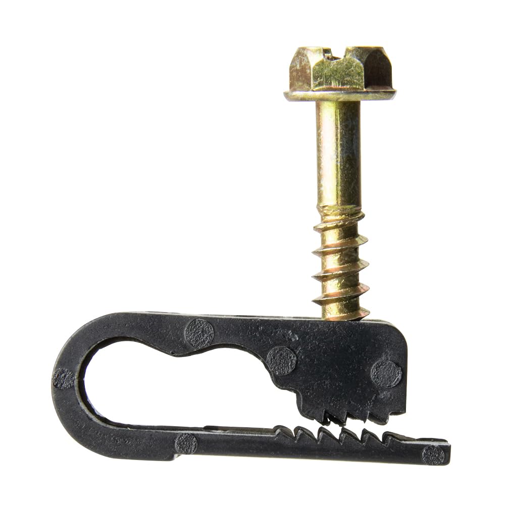 Skywalker Dual Cable Clips pack 100 in black for clean baseboard routing