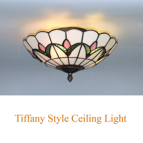 Skyweel European-American style Tiffany lamp suits bedrooms and lounges.