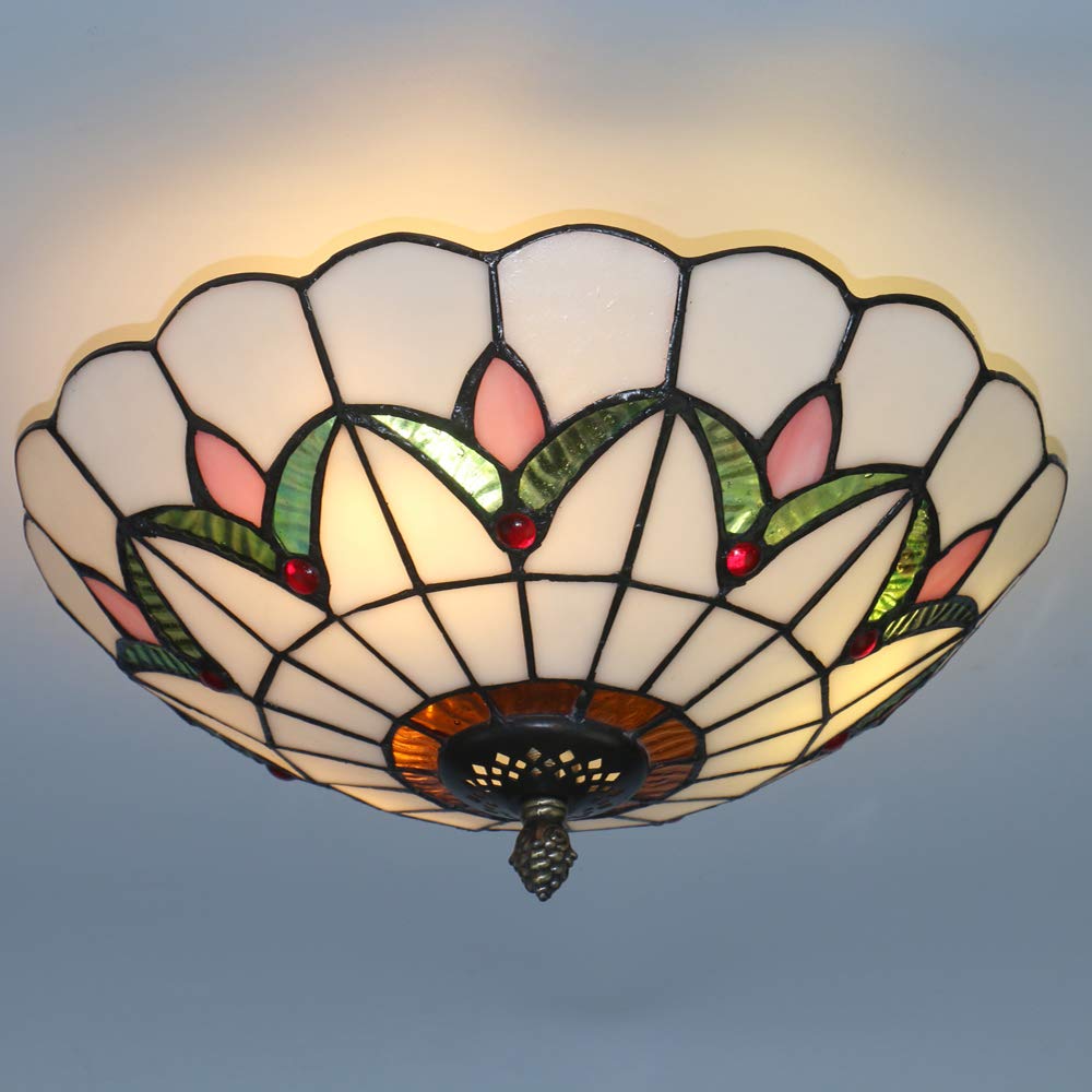 Skyweel study-room stained-glass lamp brings classic charm and focus.